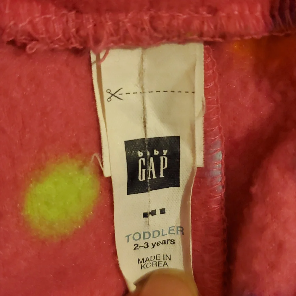 GAP Pink Beanie Hat with Colorful Dots Toddler 2-3 Years